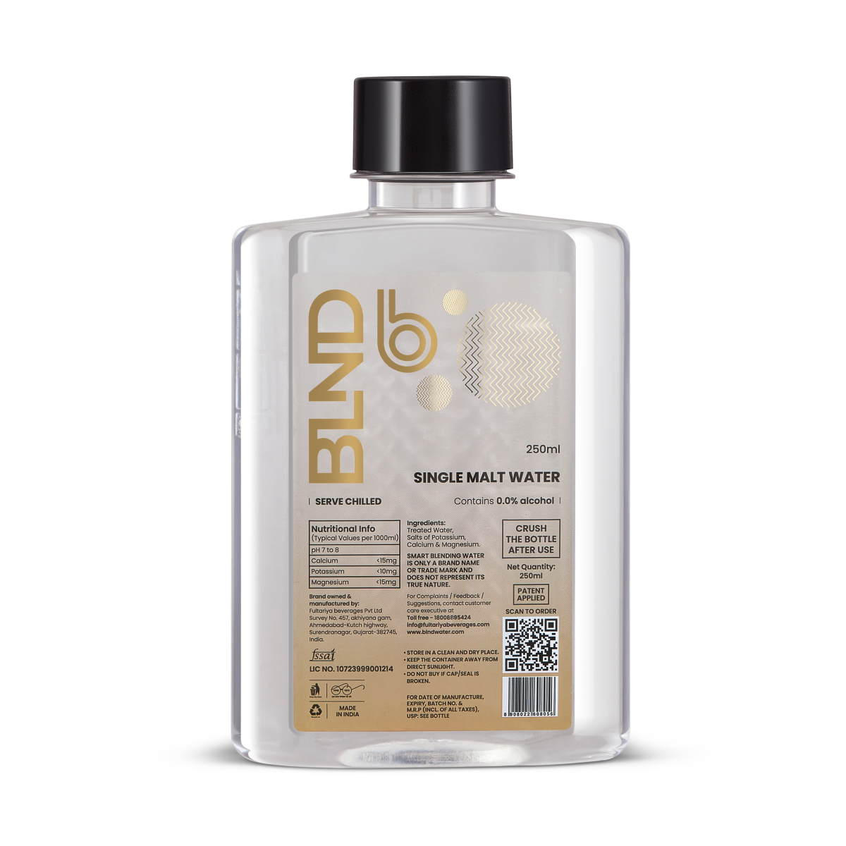 BLND Blending Water for Single Malt - 250ml (Pack of 8)