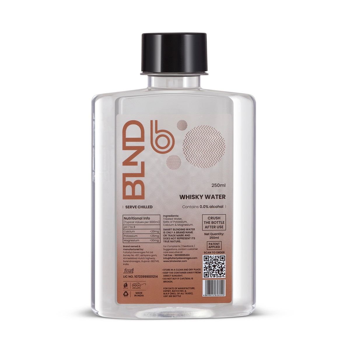 BLND Blending Water for Whisky - 250ml (Pack of 8)