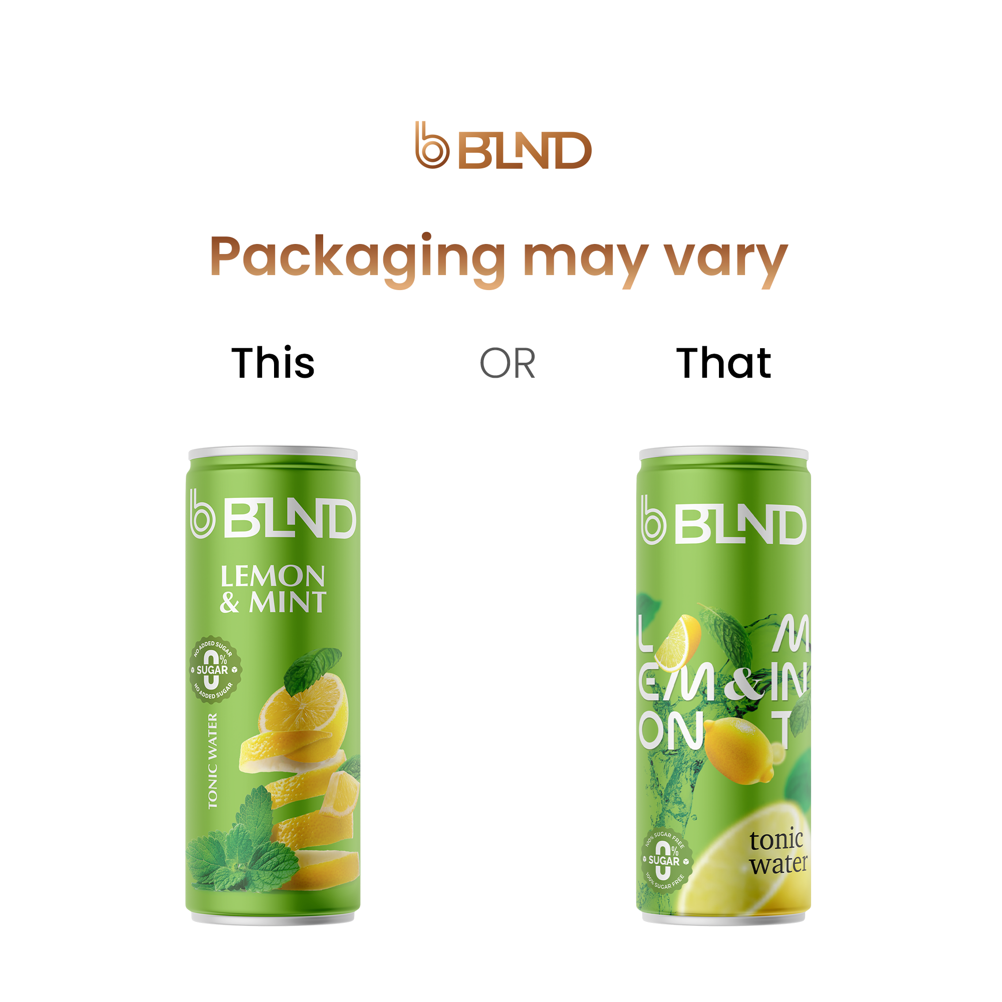 BLND Lemon and Mint Tonic Water - 250ml (₹80/Count)