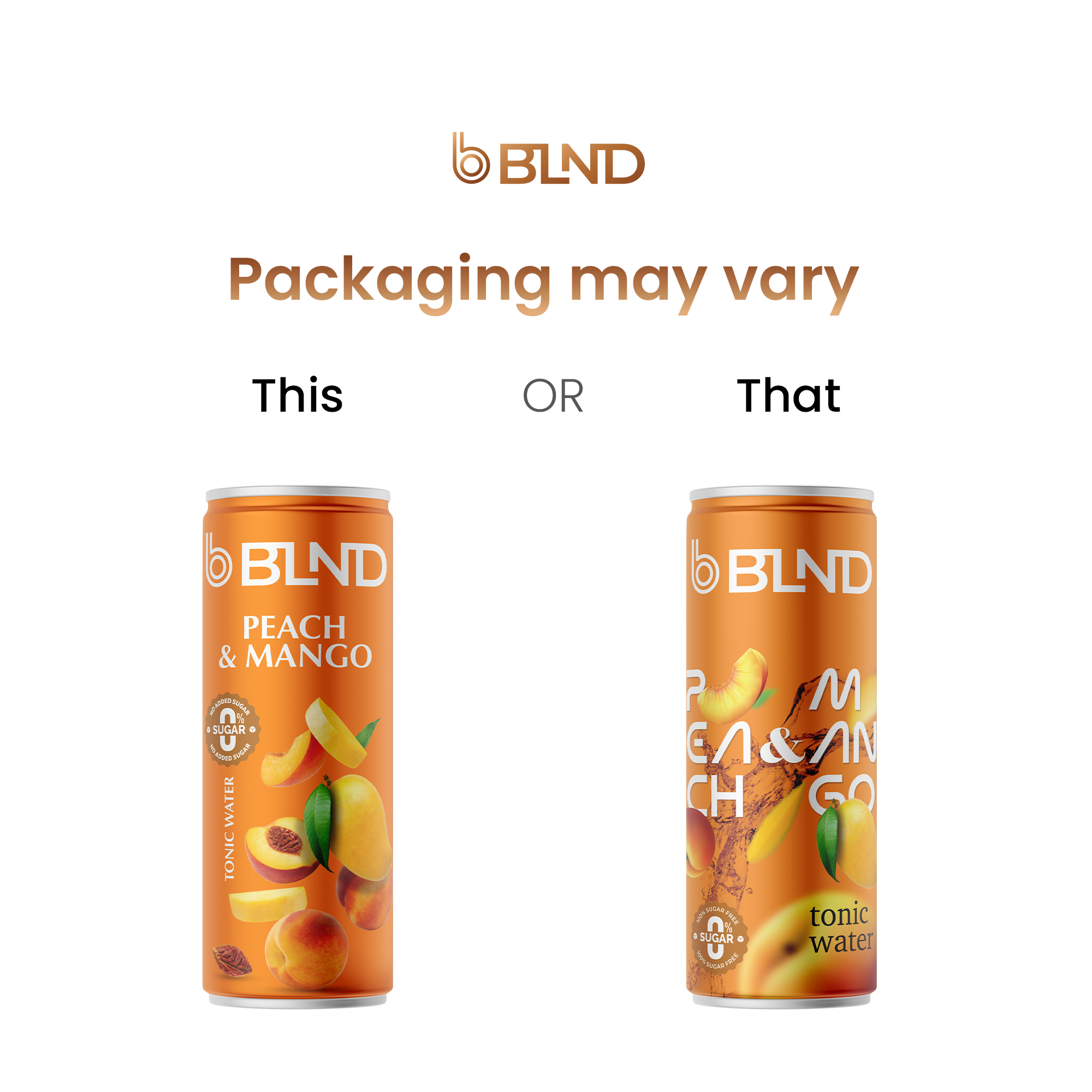 BLND Peach and Mango Tonic Water - 250ml (₹80/Count)