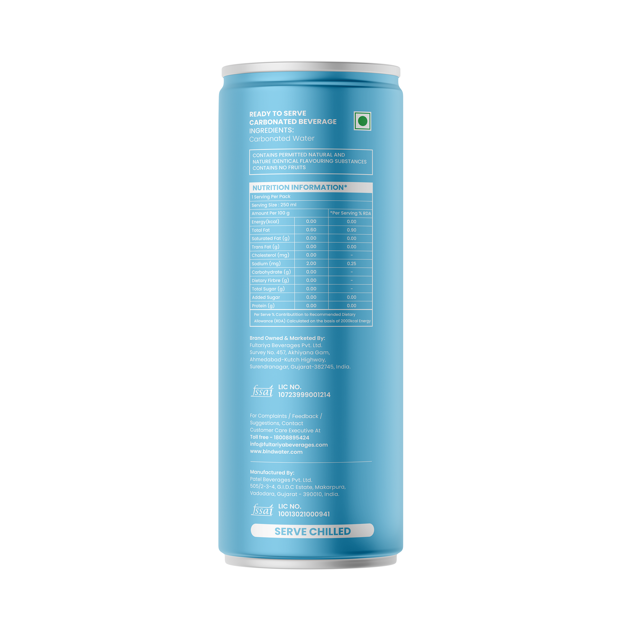 BLND Soda - 250ml (₹80/Count)