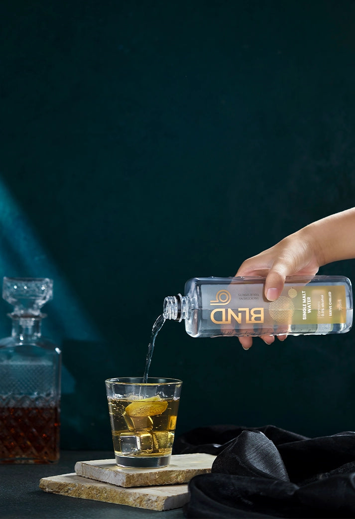 single malt tonic water with glass